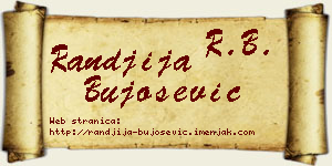 Ranđija Bujošević vizit kartica